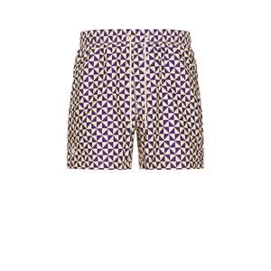 OAS yellow purple Puzzle Swim Shorts Sz L